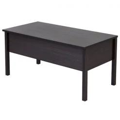 Table basse en composite brun foncé par HomCom avec plateau relevable -HOMCOM Soldes 2022 330936274 AlternateImage3 l