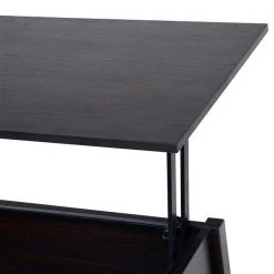 Table basse en composite brun foncé par HomCom avec plateau relevable -HOMCOM Soldes 2022 330936274 AlternateImage4 l