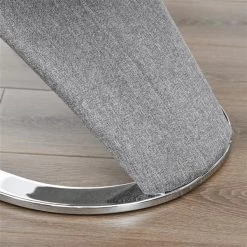 Chaise d'appoint contemporaine par HomCom rembourrée en polyester gris avec cadre en métal, ensemble de 2 -HOMCOM Soldes 2022 330936277 AlternateImage3 l