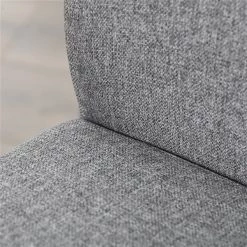 Chaise d'appoint contemporaine par HomCom rembourrée en polyester gris avec cadre en métal, ensemble de 2 -HOMCOM Soldes 2022 330936277 AlternateImage4 l