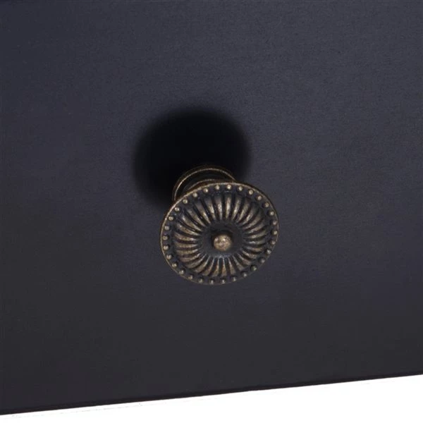 Coiffeuse en bois noir par HomCom de 31,5 po 5 Coiffeuse en bois noir par HomCom de 31,5 po – Image 5