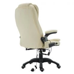 Chaise de bureau ergonomique contemporaine HomCom beige pivotante à hauteur réglable avec fonction de massage -HOMCOM Soldes 2022 330936282 AlternateImage3 l