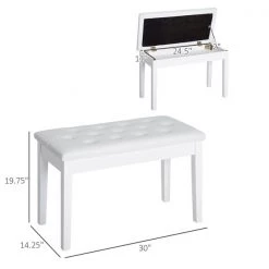 Banc de piano HomCom moderne blanc avec rangement 7 Banc de piano HomCom moderne blanc avec rangement -HOMCOM Soldes 2022 330936283 AlternateImage2 l