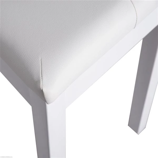 Banc de piano HomCom moderne blanc avec rangement 5 Banc de piano HomCom moderne blanc avec rangement – Image 5