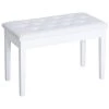 Banc de piano HomCom moderne blanc avec rangement