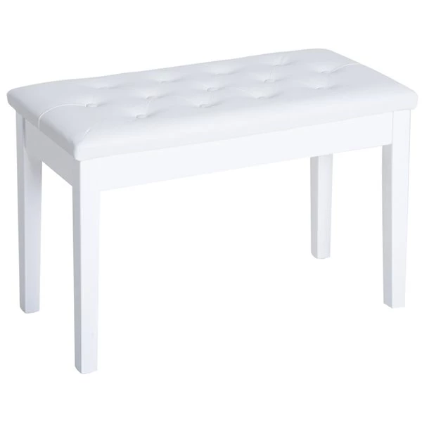 Banc de piano HomCom moderne blanc avec rangement 1 Banc de piano HomCom moderne blanc avec rangement