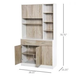 Meuble de rangement autoportant HomCom pour la cuisine en bois composite de 39,37 po l. 7 Meuble de rangement autoportant HomCom pour la cuisine en bois composite de 39,37 po l. -HOMCOM Soldes 2022 330936291 AlternateImage2 l