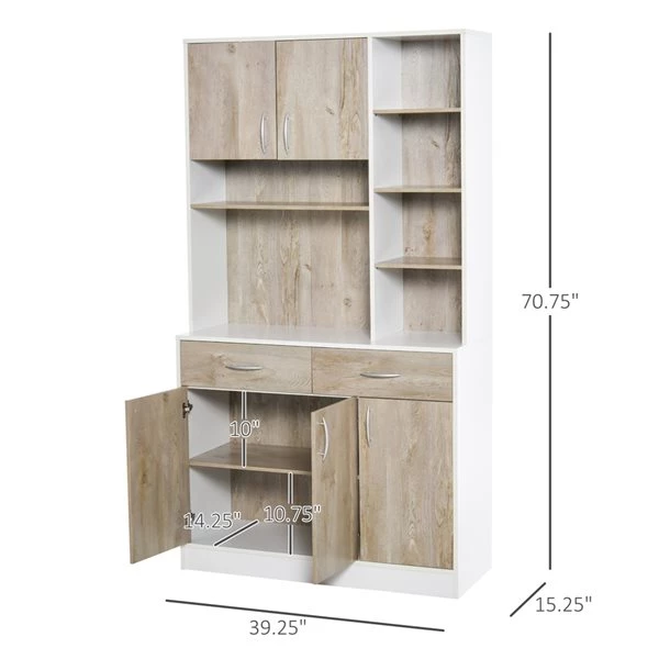 Meuble de rangement autoportant HomCom pour la cuisine en bois composite de 39,37 po l. 3 Meuble de rangement autoportant HomCom pour la cuisine en bois composite de 39,37 po l. – Image 3