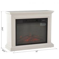 Foyer électrique autoportant et portable par HomCom blanc à DEL de 31 po l. 7 Foyer électrique autoportant et portable par HomCom blanc à DEL de 31 po l. -HOMCOM Soldes 2022 330936292 AlternateImage2 l