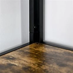 Bibliothèque d'angle à 5 tablettes par HomCom en métal brun 8 Bibliothèque d'angle à 5 tablettes par HomCom en métal brun -HOMCOM Soldes 2022 330936295 AlternateImage3 l