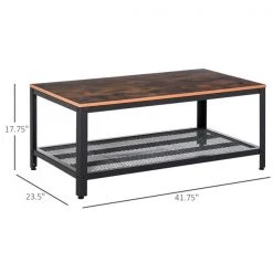 Table basse en composite noir par HomCom avec cadre en acier 7 Table basse en composite noir par HomCom avec cadre en acier -HOMCOM Soldes 2022 330936299 AlternateImage2 l