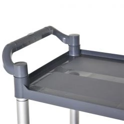 Chariot de cuisine HomCom avec base en métal gris et dessus en plastique de 17,25 po x 34,75 po x 36,5 po -HOMCOM Soldes 2022 330936306 AlternateImage3 l