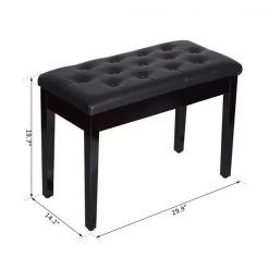 Banc de piano HomCom moderne noir avec rangement -HOMCOM Soldes 2022 330936310 AlternateImage2 l