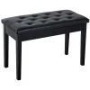 Banc de piano HomCom moderne noir avec rangement
