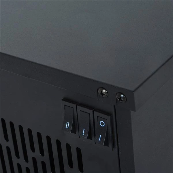 Foyer électrique autoportant noir à DEL par HomCom de 13 po l. 4 Foyer électrique autoportant noir à DEL par HomCom de 13 po l. – Image 4