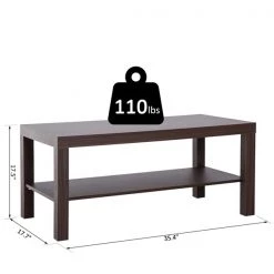 Table basse en composite brun par HomCom à 2 niveaux 7 Table basse en composite brun par HomCom à 2 niveaux -HOMCOM Soldes 2022 330936331 AlternateImage2 l
