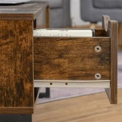 Table basse en composite brun par HomCom avec plateau relevable et 2 tiroirs 8 Table basse en composite brun par HomCom avec plateau relevable et 2 tiroirs -HOMCOM Soldes 2022 330936332 AlternateImage3 l