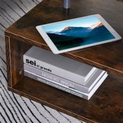 Table basse à 3 niveaux par HomCom en composite brun -HOMCOM Soldes 2022 330936346 AlternateImage4 l