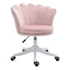 Chaise de bureau contemporaine HomCom rose pivotante à hauteur réglable