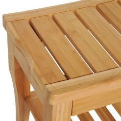 Siège de douche autoportant HomCom en bambou, conforme à l'ADA -HOMCOM Soldes 2022 330936349 AlternateImage3 l