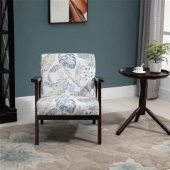 Fauteuil contemporain rembourré en lin par HomCom avec cadre en bois -HOMCOM Soldes 2022 330936355 AlternateImage2 l