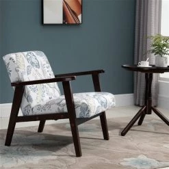 Fauteuil contemporain rembourré en lin par HomCom avec cadre en bois -HOMCOM Soldes 2022 330936355 AlternateImage3 l