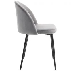 Chaise d'appoint contemporaine rembourrée par HomCom en polyester avec cadre en métal, ensemble de 2 -HOMCOM Soldes 2022 330936356 AlternateImage3 l