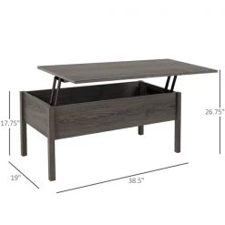 Table basse avec plateau relevable par HomCom en composite gris -HOMCOM Soldes 2022 330936358 AlternateImage2 l