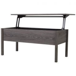 Table basse avec plateau relevable par HomCom en composite gris
