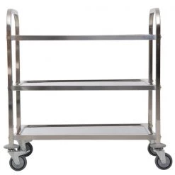 Chariot de cuisine HomCom en acier inoxydable de 17,72 po x 33,46 po x 35,43 po -HOMCOM Soldes 2022 330936361 AlternateImage3 l