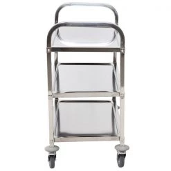 Chariot de cuisine HomCom en acier inoxydable de 17,72 po x 33,46 po x 35,43 po -HOMCOM Soldes 2022 330936361 AlternateImage4 l