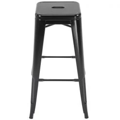 Tabourets de bar empilables noirs Homcom en acier avec repose-pieds, ensemble de 4 -HOMCOM Soldes 2022 330936366 AlternateImage3 l