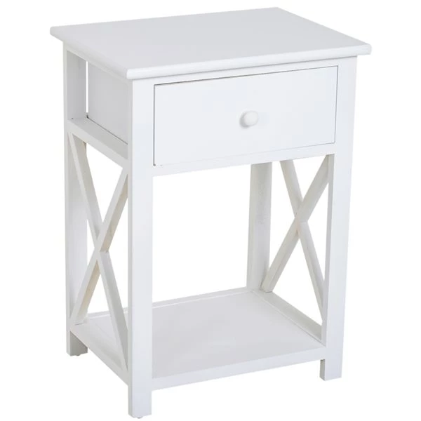 Table pour canapé HomCom rectangulaire en bois, blanc 1 Table pour canapé HomCom rectangulaire en bois, blanc