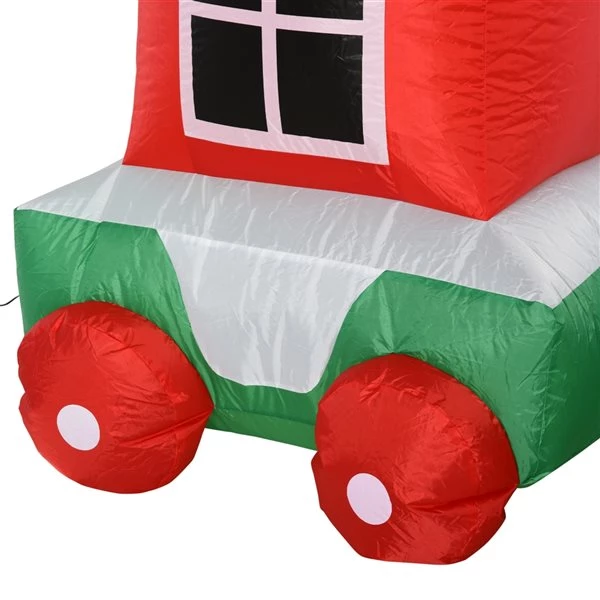 Train de Noël gonflable avec DEL par HomCom de 67,75 po 4 Train de Noël gonflable avec DEL par HomCom de 67,75 po – Image 4