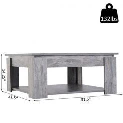 Table basse en composite gris par HomCom à 2 niveaux -HOMCOM Soldes 2022 330936380 AlternateImage2 l