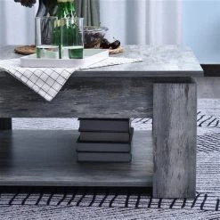Table basse en composite gris par HomCom à 2 niveaux -HOMCOM Soldes 2022 330936380 AlternateImage4 l