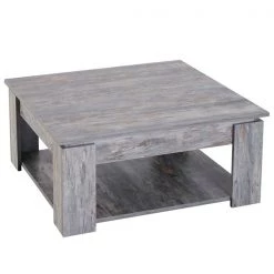 Table basse en composite gris par HomCom à 2 niveaux