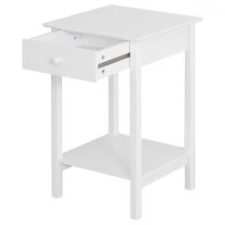 Table pour canapé HomCom carrée en bois blanc -HOMCOM Soldes 2022 330936382 AlternateImage3 l