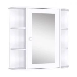 Armoire de salle de bains murale HomCom blanche de 25,98 po l. x 24,8 po h. x 6,69 po p.