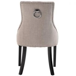 Chaise d'appoint contemporaine par HomCom rembourrée en lin gris avec cadre en bois -HOMCOM Soldes 2022 330936398 AlternateImage4 l