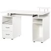 Bureau d'ordinateur moderne et contemporain HomCom blanc de 47,24 po