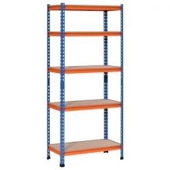 Étagère de rangement robuste à 5 niveaux Homcom de 71 3/4 po x 31 1/2 po avec tablettes réglables