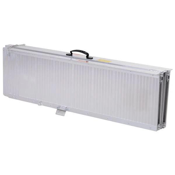 Rampe pour fauteuils roulants pliante en aluminium par HomCom conforme à l'ADA de 10 pi x 28,25 po 5 Rampe pour fauteuils roulants pliante en aluminium par HomCom conforme à l'ADA de 10 pi x 28,25 po – Image 5