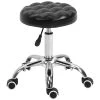 Tabouret moderne à roulettes HomCom en similicuir noir