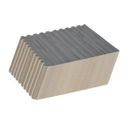 Tapis d'entraînement imperméable gris à emboîtement Homcom de 2 pi x 2 pi, 24 pièces