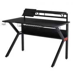 Bureau d'ordinateur moderne et contemporain HomCom noir de 53,54 po