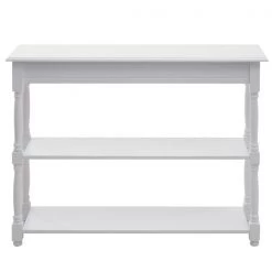 Table console moderne par HomCom en bois blanc 8 Table console moderne par HomCom en bois blanc -HOMCOM Soldes 2022 330936443 AlternateImage3 l