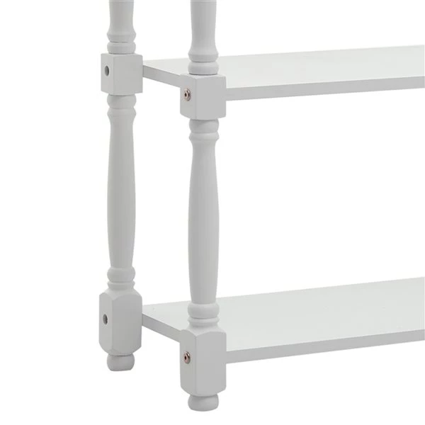 Table console moderne par HomCom en bois blanc 5 Table console moderne par HomCom en bois blanc – Image 5