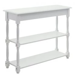 Table console moderne par HomCom en bois blanc