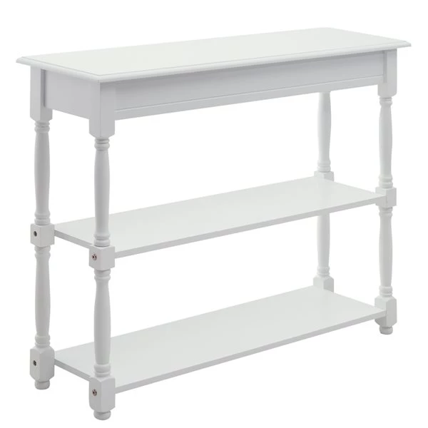 Table console moderne par HomCom en bois blanc 1 Table console moderne par HomCom en bois blanc